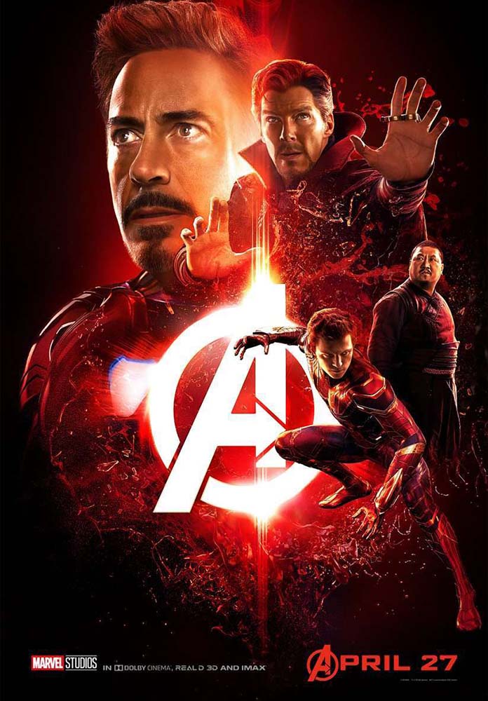 Infinity Wr Red Poster Iron Man Doctor Strange Spider Man