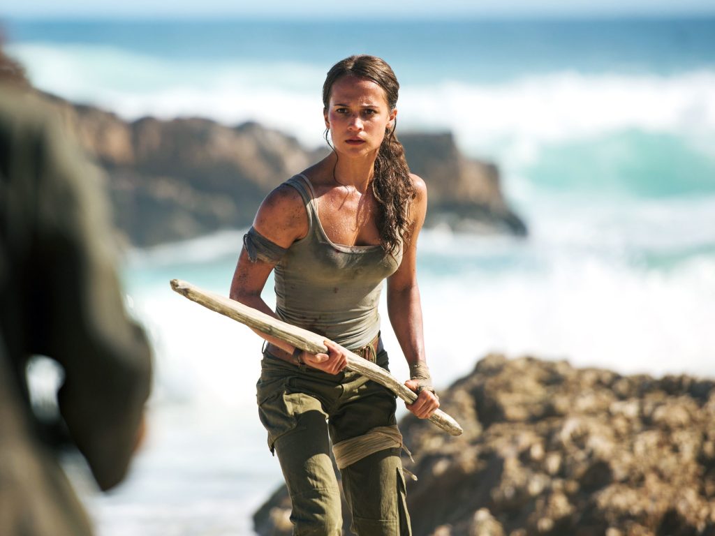 Alicia Vikander as Lara Croft.