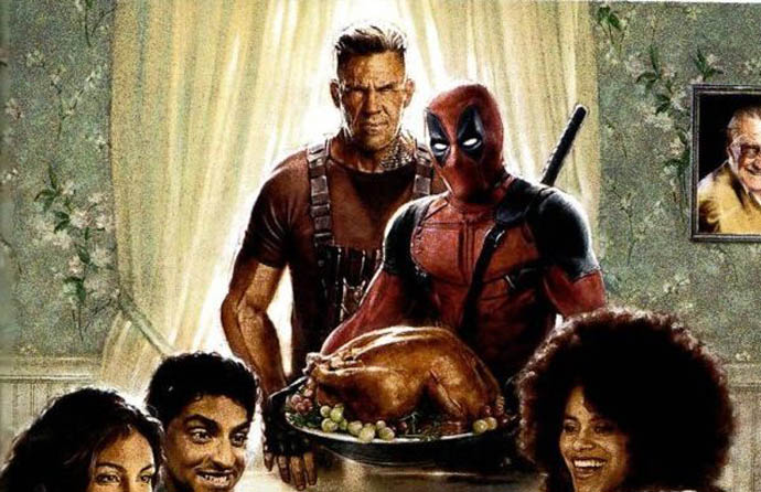 Deadpool and Cable Norman Rockwell