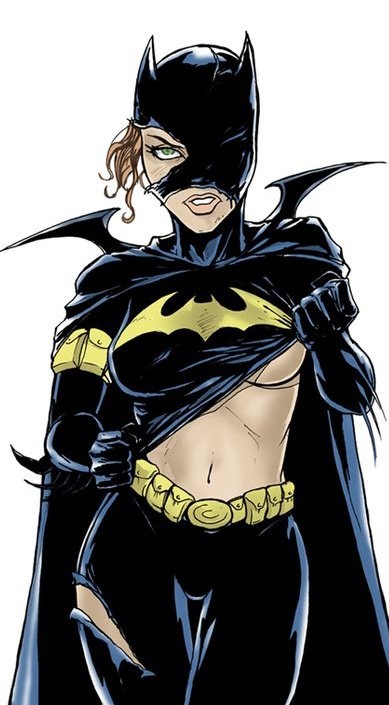 Commissioned art of Batgirl getting naked